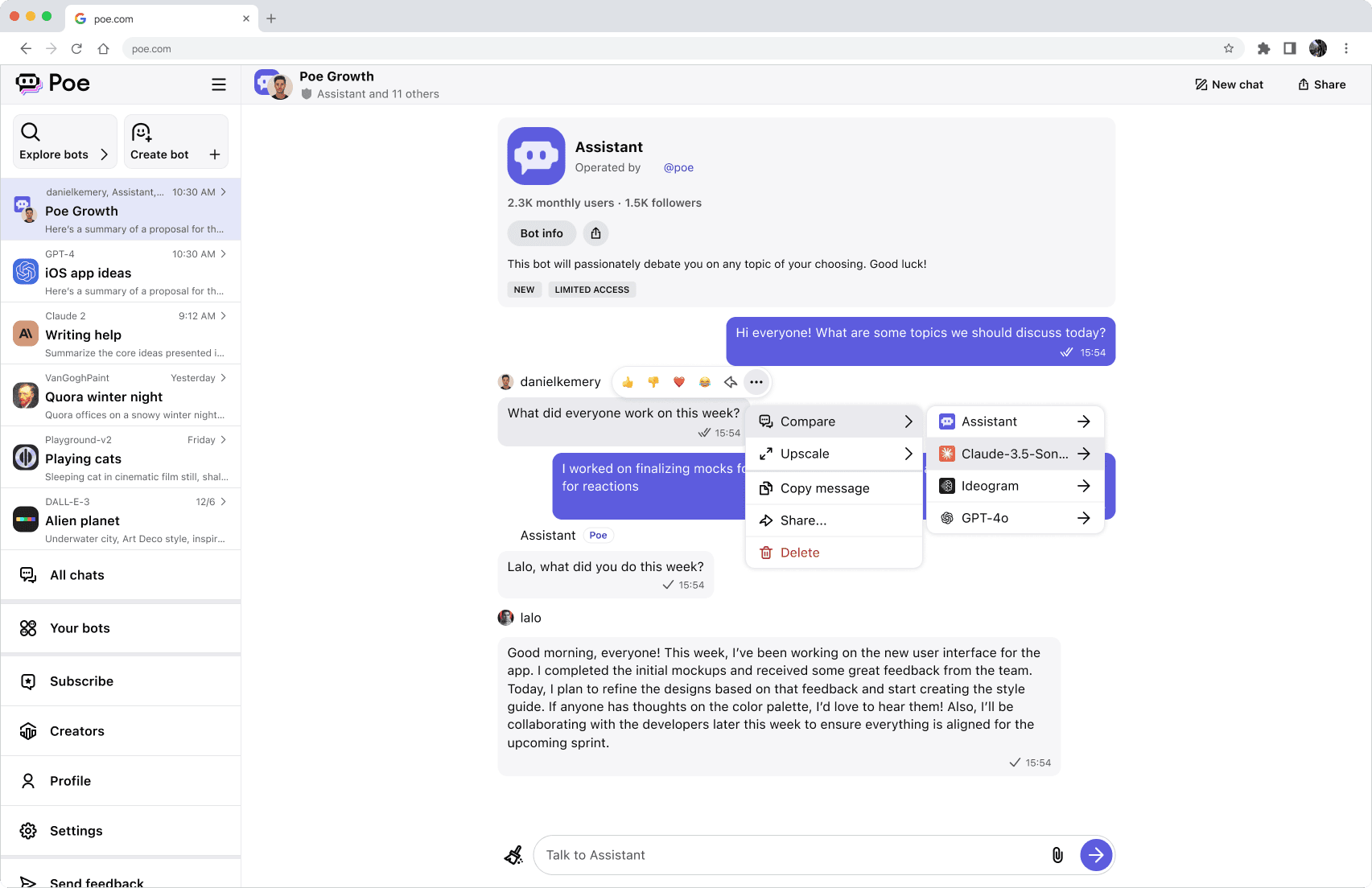 Nested overflow prototype — cascading menu interaction