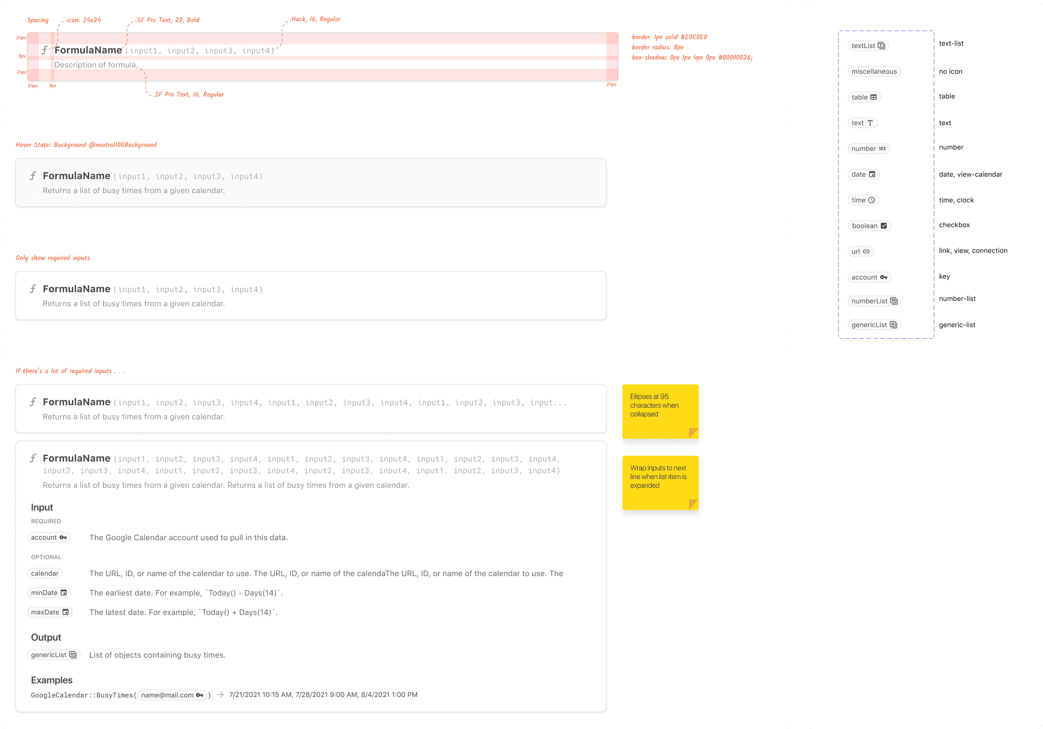 Component breakdown